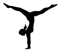 Gymnastics Clipart Black And White Cartwheel.