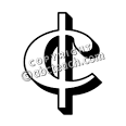 Cent Symbol Clipart.