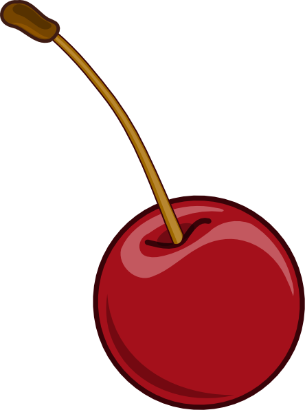 Cherry With Stem Clip Art at Clker.com.