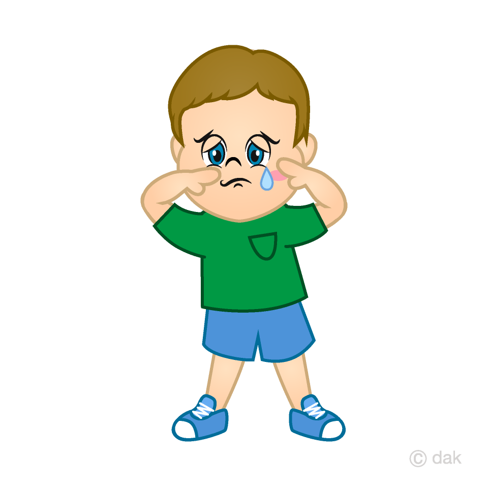 Free Crying Boy Cartoon Image｜Illustoon.