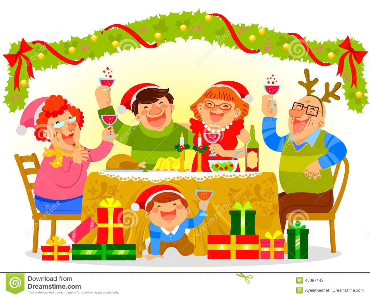 Clipart Christmas Dinner Clipground