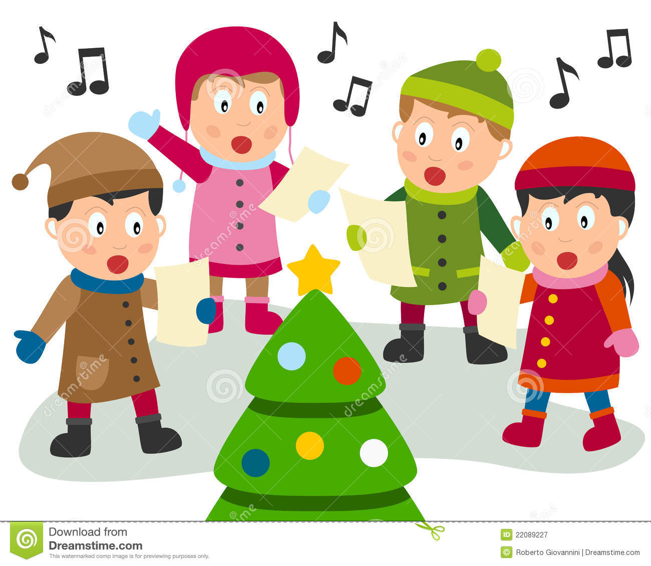 clipart christmas trees singing christmas carols 20 free Cliparts ...