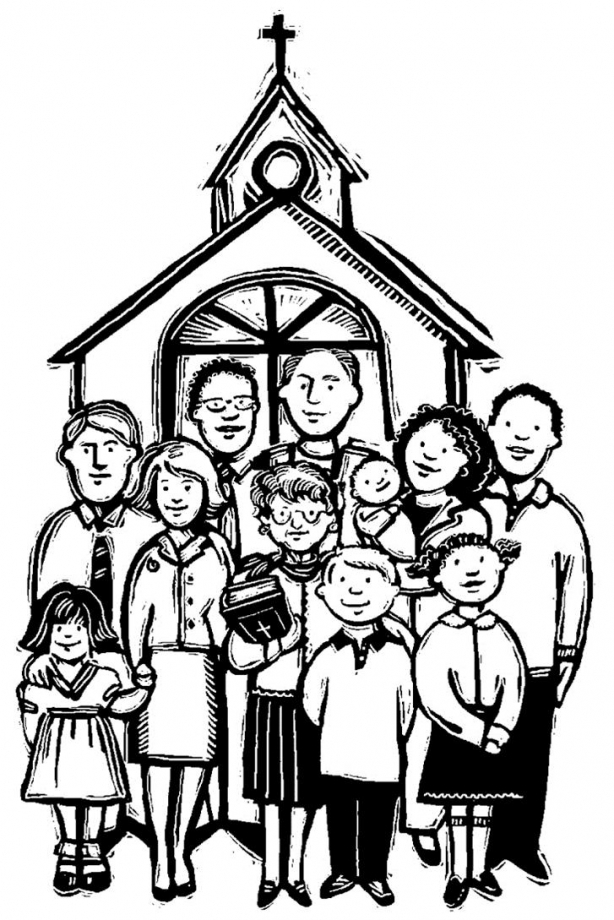 Clipart family going to church collection.