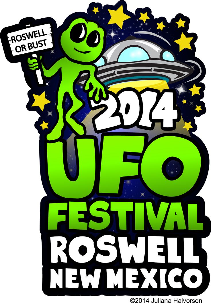 Roswell New Mexico UFO Clip Art.