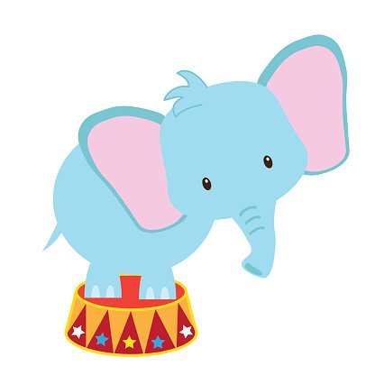 Circus Elephant Vector Illustration premium clipart.