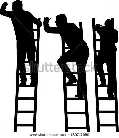 Man Climbing Ladder Stock Images, Royalty.