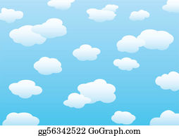 Blue Background With White Clouds Royalty Free Vector Image