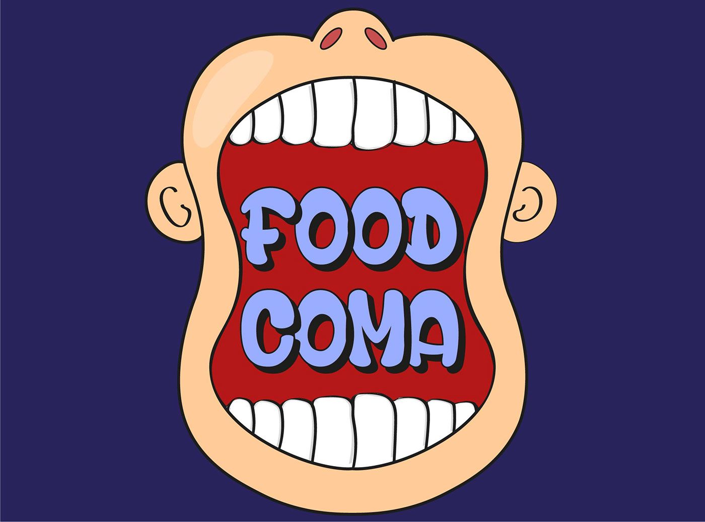 Image result for food coma clipart.