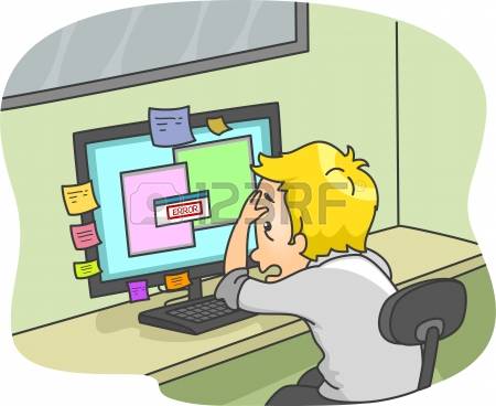 1,093 Computer Frustration Cliparts, Stock Vector And Royalty Free.