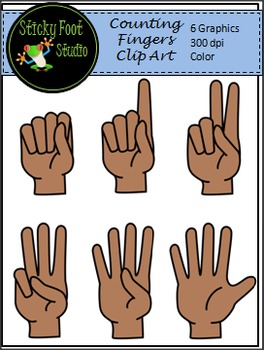 Counting Fingers Clip Art Freebie.
