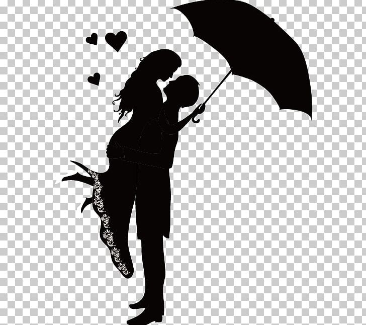 Romance Couple Silhouette PNG, Clipart, Art Museum, Black And White.