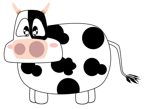 Clipart Cows Simple.