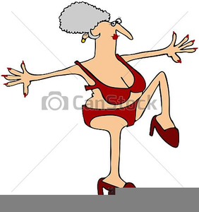 Crazy Old Lady Clipart.