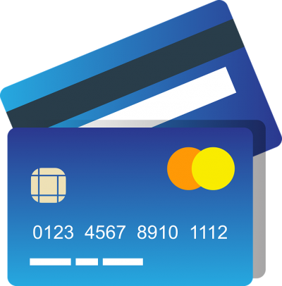 Blue Credit Card Clipart Photo.