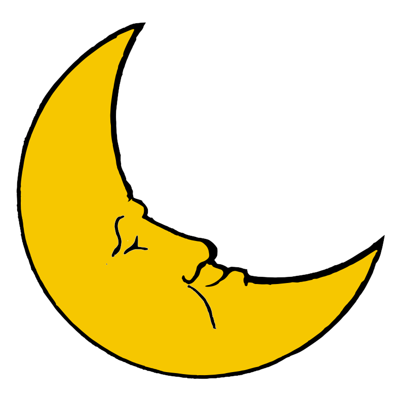 Free Clipart: Smiling crescent moon.