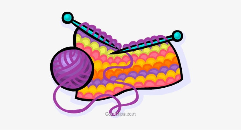 Wool, Knitting Royalty Free Vector Clip Art Illustration.