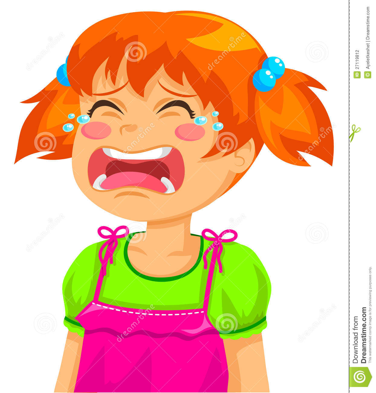 5572 Crying free clipart.
