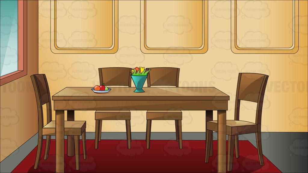 Clipart Of A Dining Room Table