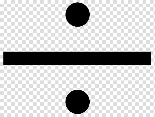 Obelus Division Sign Mathematics Symbol, divided by symbol.