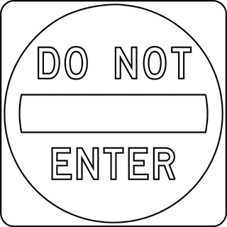 Do Not Enter, Outline.