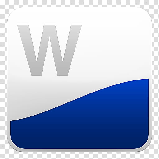 Microsoft Office Dock Icons, Word, blue and white W icon.