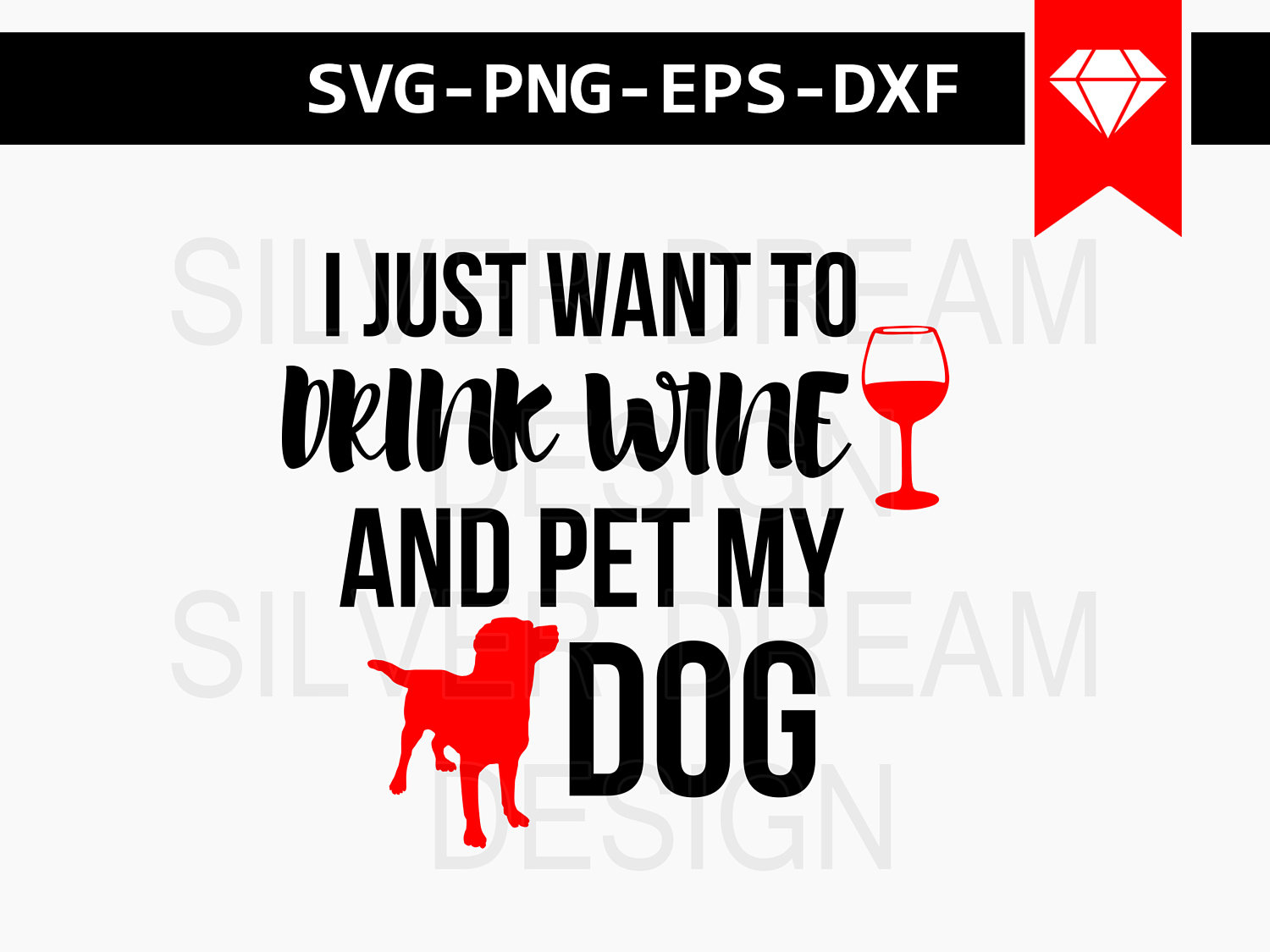 i just want to drink wine and pet my dog svg, dog lover svg, dog.