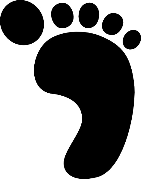 Right Foot Print clip art Free vector in Open office drawing.