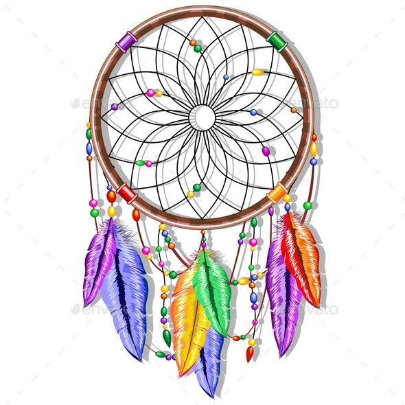 Dreamcatcher Rainbow Feathers.