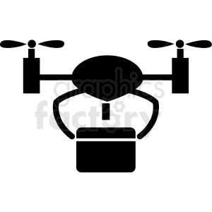 drone delivery tech icon . Royalty.