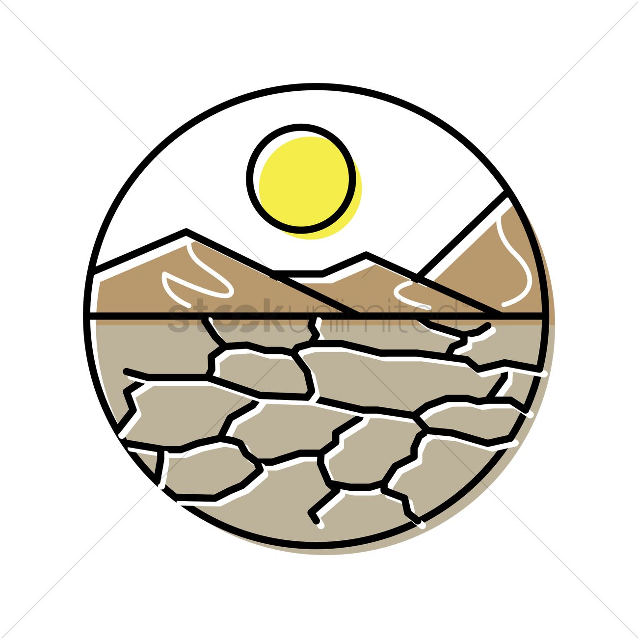 Drought Vector Image.