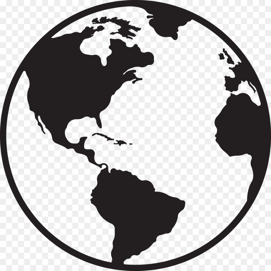 Earth Black And White png download.