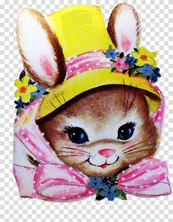 Easter Bunny Rabbit Greeting & Note Cards , Easter Bonnet.