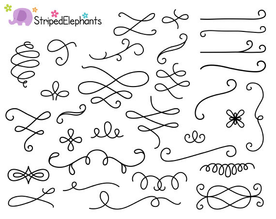 Flourishes Clip Art.