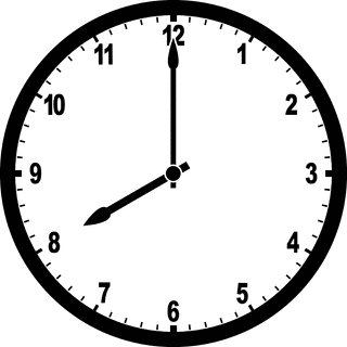 Clock 8:00.