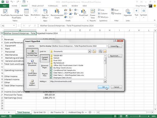 How to Add Hyperlinks to an Excel 2013 Worksheet.