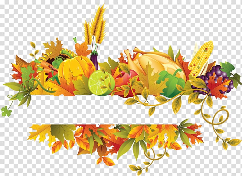 Fruit illustration, Thanksgiving , Fall Flowers Fruit Border.