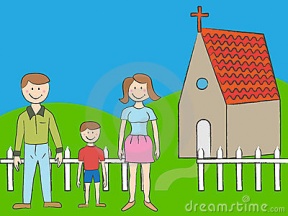 Clipart Family Going To Church.