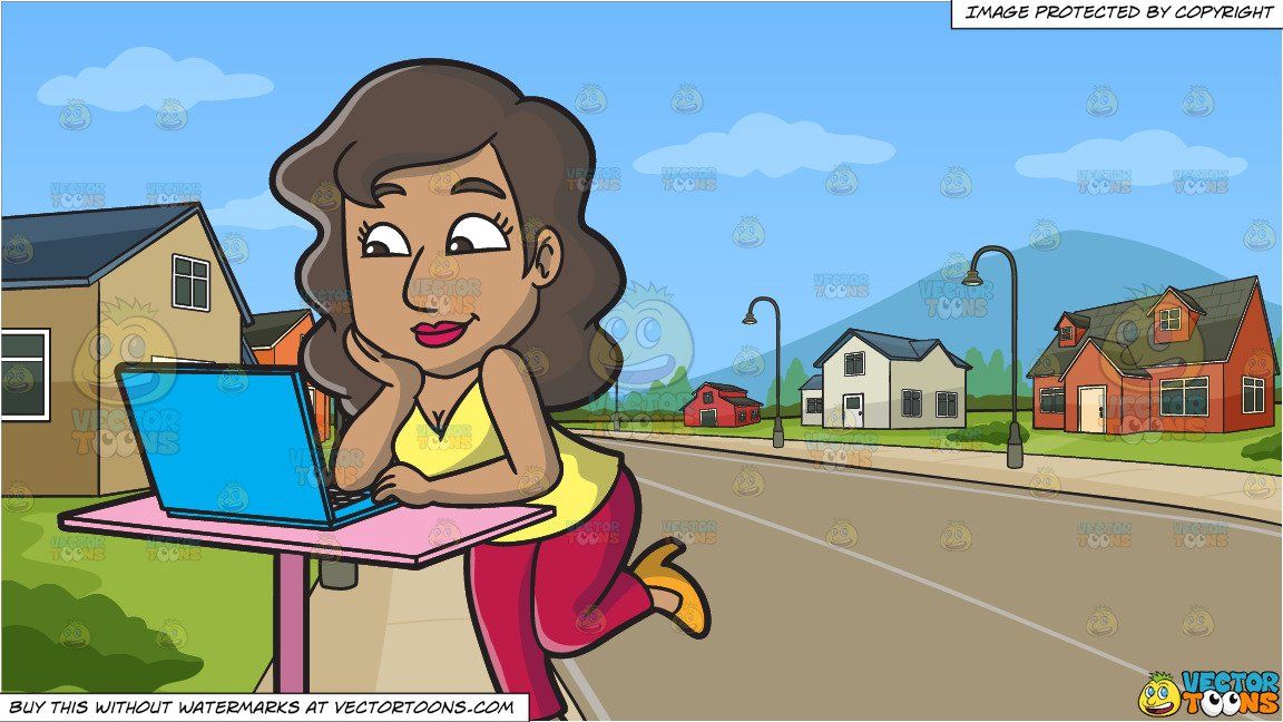 clipart #cartoon A Woman Chatting With Her Date Online and A.