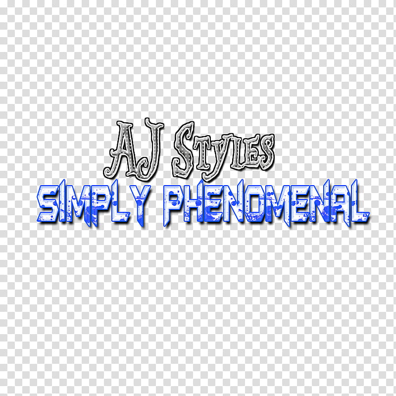 AJ Styles Simply Phenomenal Texto Alma Edition transparent.