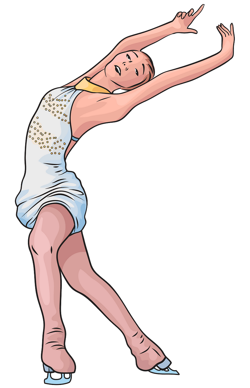 Girl figure skater clipart. Free download..