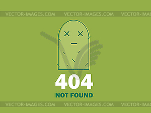 404 Error Page or File not Found icon. Cute green.