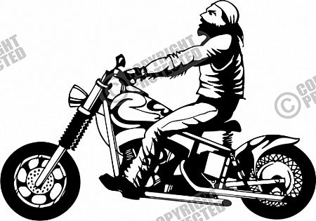 Free Sample Motorcycle Illustrative Style Vector Clipart.