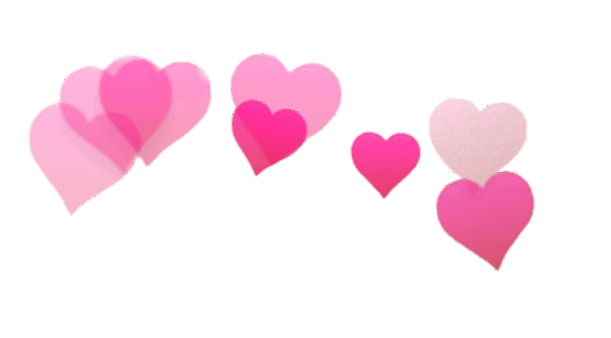 Snapchat Filter Hearts transparent PNG.