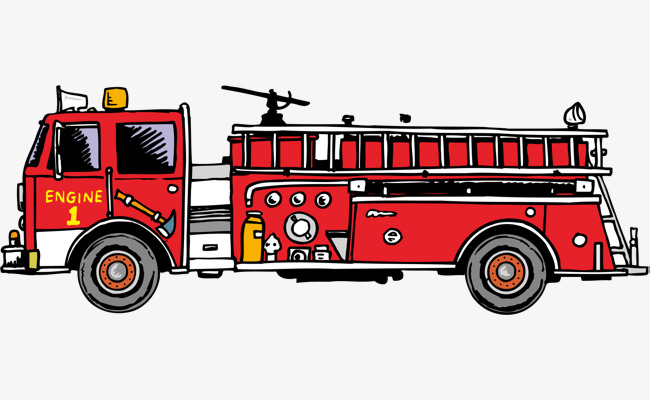Fire Truck Png Vector Element, Truck Cli #44153.