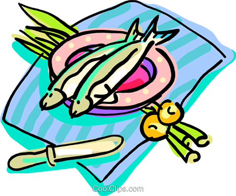 fish dinner Royalty Free Vector Clip Art illustration.