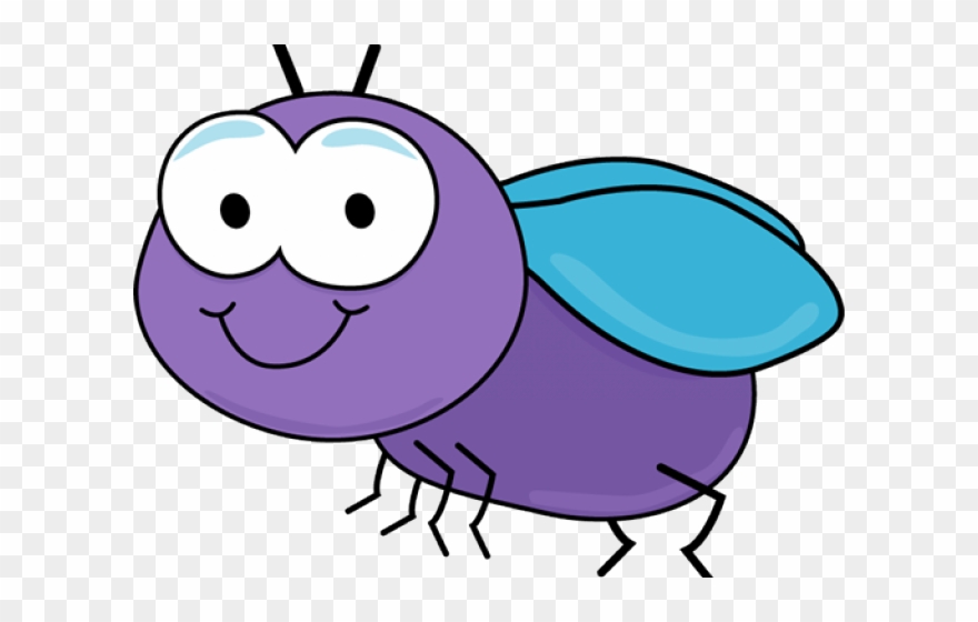 Flies Clipart Purple.