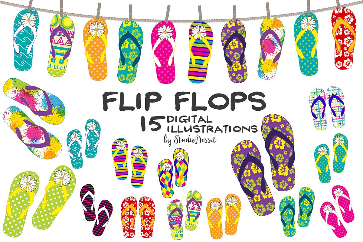 clipart flip flops summer 20 free Cliparts | Download images on ...