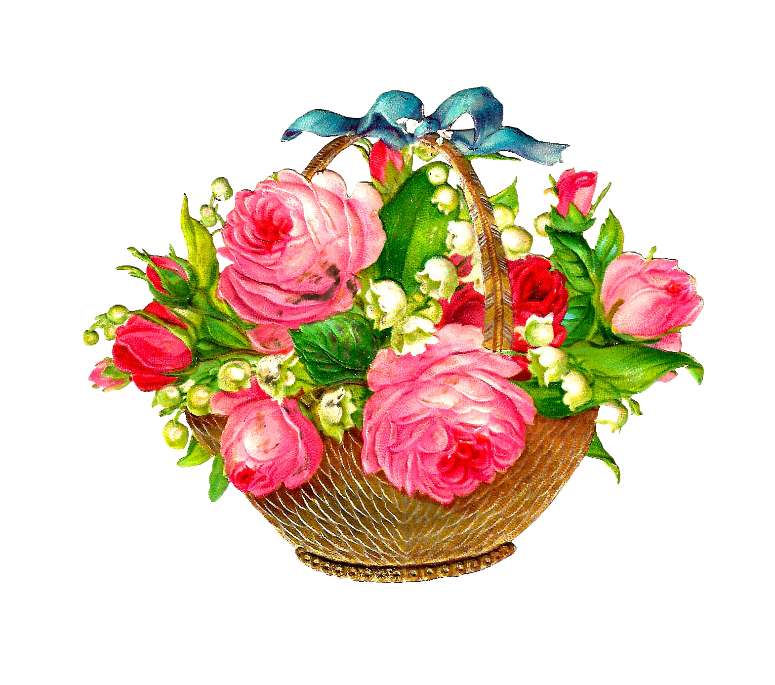 Flower Basket Clipart.