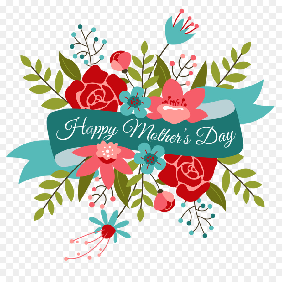 Flower Cartoon Mothers Day clipart.