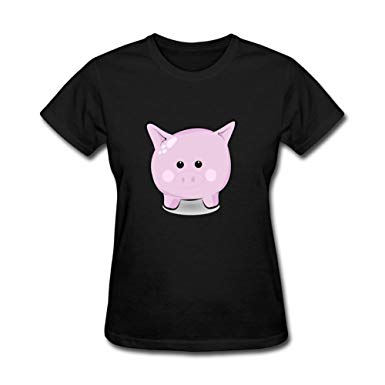 Amazon.com: Foxgax Women\'s Funny Pig Clipart Images T shirts.